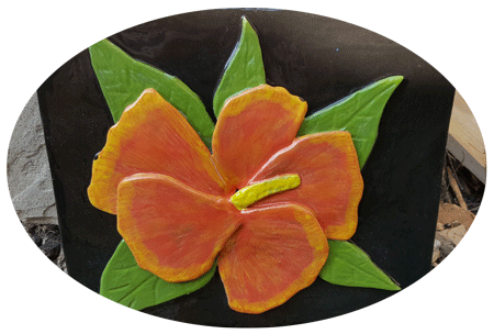 Orange Flower Tile